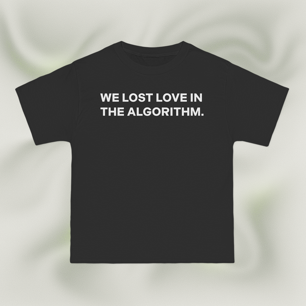"WE LOST LOVE IN THE ALGORITHM."