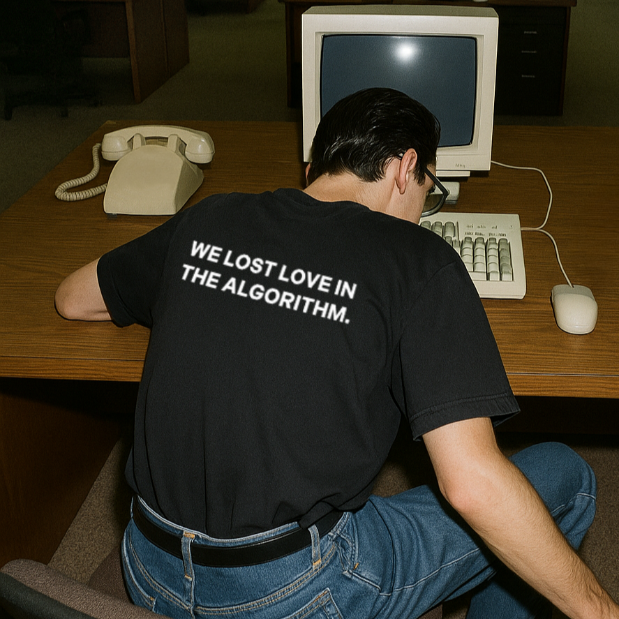 "WE LOST LOVE IN THE ALGORITHM."